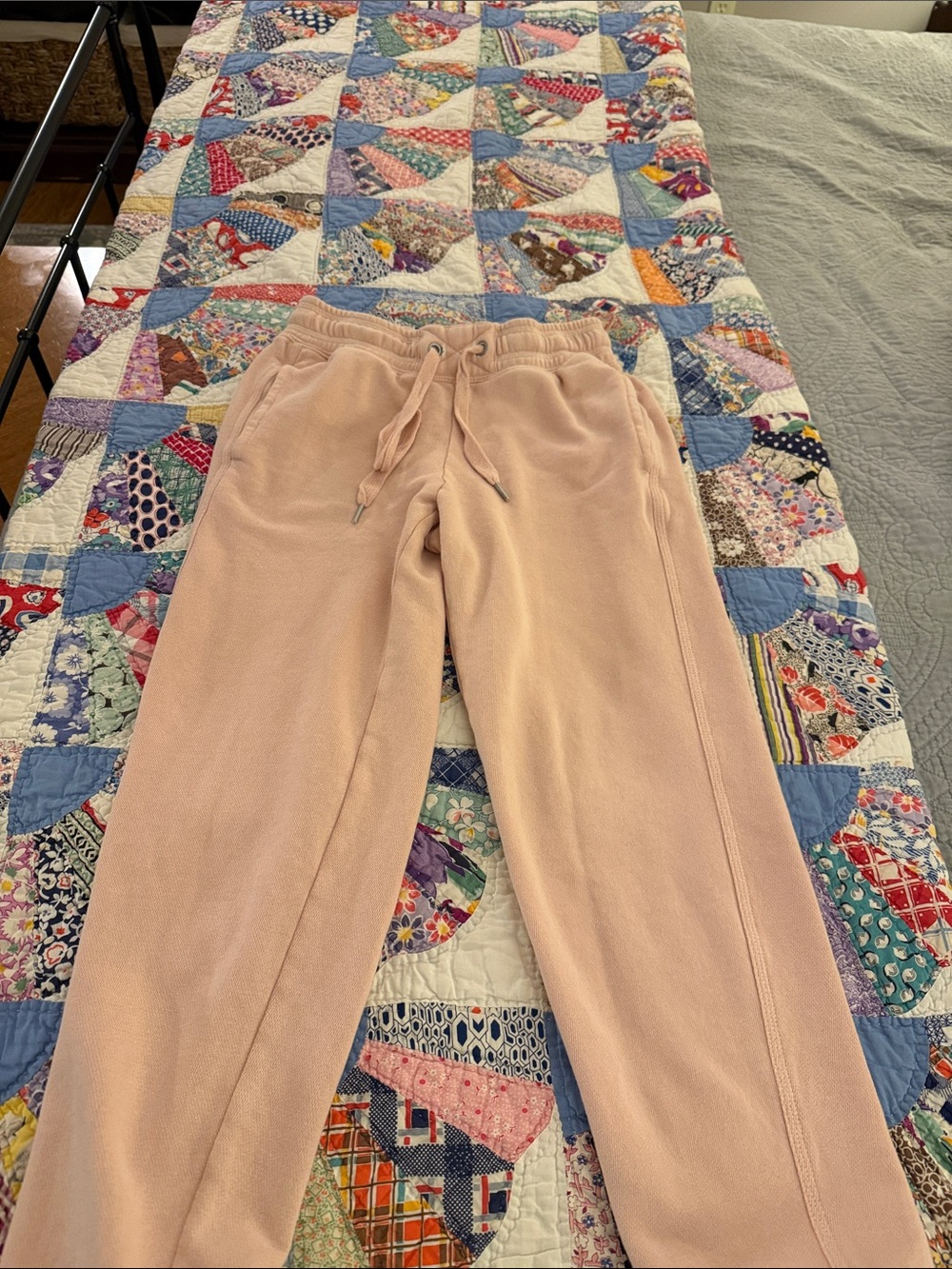 aerie Blush Pink Fleece Drawstring Joggers